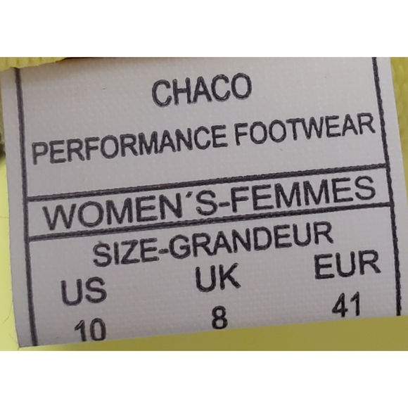 NWT Chaco chillos z straps slide sandals limelight yellow outdoor waterproof - Picture 12 of 14